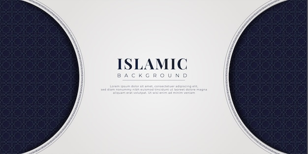 Islamic arabic elegant luxury background with islamic pattern