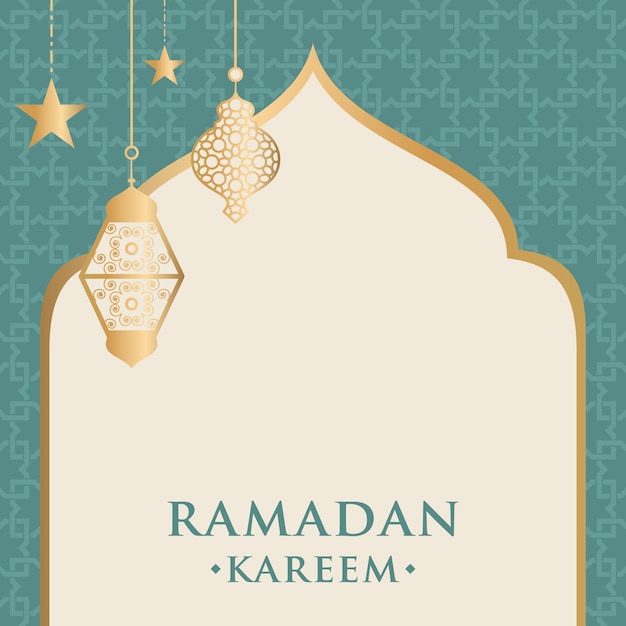 Islamic Arabic Luxury Ornamental Background with Islamic Pattern and Decorative Ornament Frame
