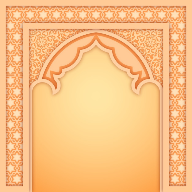 Modello di disegno arco islamico