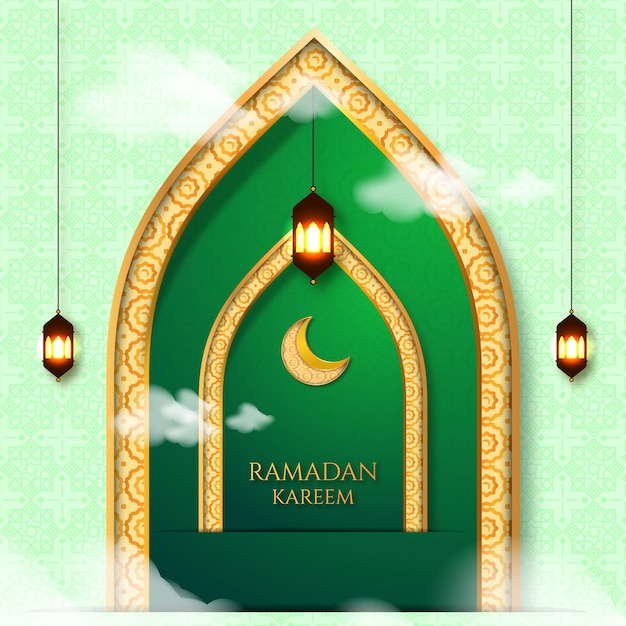 Islamic background banner design free vector premium design social media post