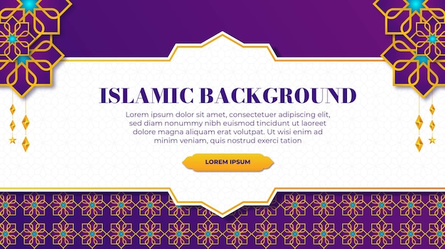 Vector islamic background banner template