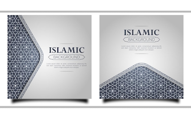 Vector islamic background and caligraphy banner design