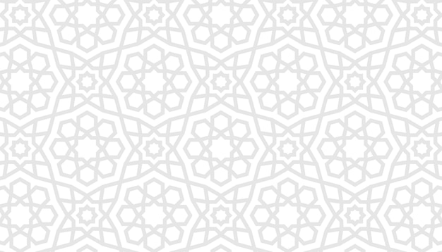Vettore sfondo islamico con ornamento esagonale arabo e consistenza di modello geometrico arabico senza cuciture