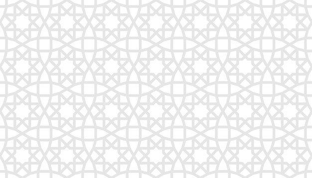 Vector islamic background with arabic hexagonal ornament and arabian seamless geometric pattern texture