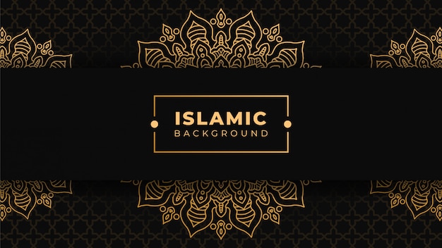 Islamic background with mandala islamic ornamental design