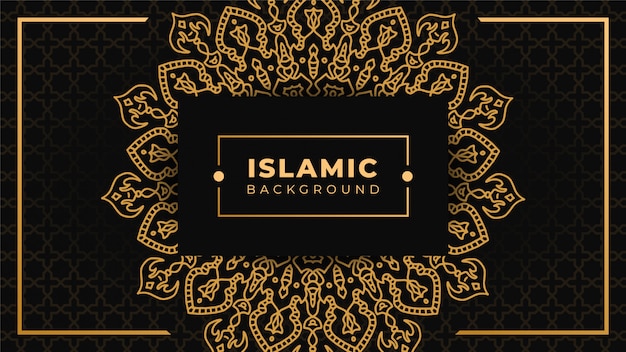 Vector islamic background with mandala islamic ornamental design