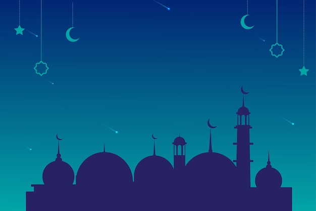 Islamic background with mosque vector illustration design