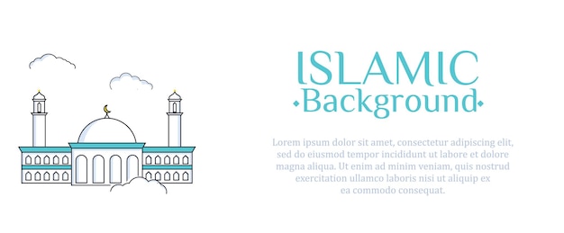 Islamic background with mosque