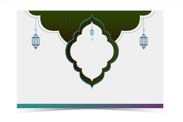 Vector islamic background with social media post design decorative templae