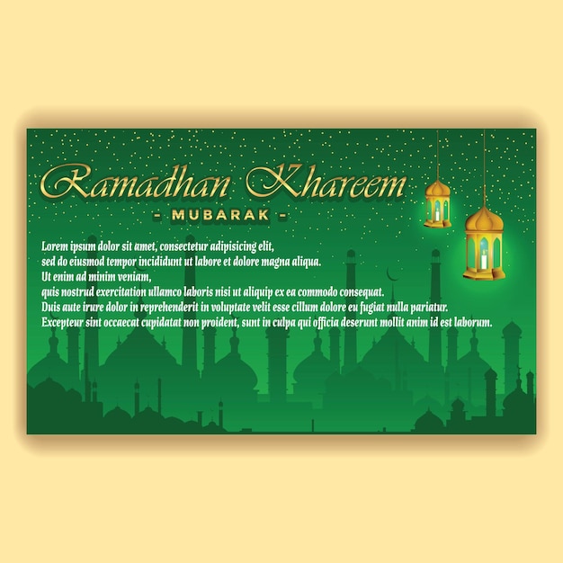 Vector islamic banner for ramadan event