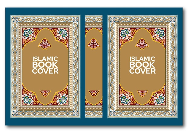 Islamic book cover border design and holy al quran