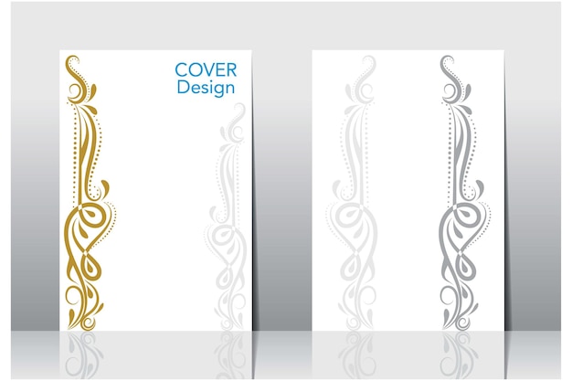 Islamic book cover. Decorative vintage frame or arabic border cover design. traditional ornament.