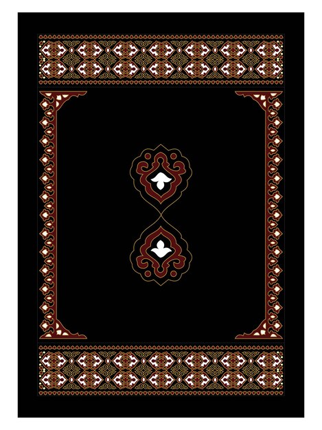 islamic book cover, golden decorative floral frame design