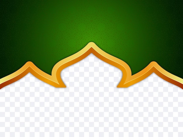 Vector islamic border and background