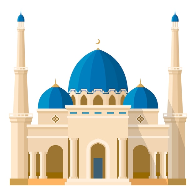 Islamic building icon Eastern mosque Cartoon temple