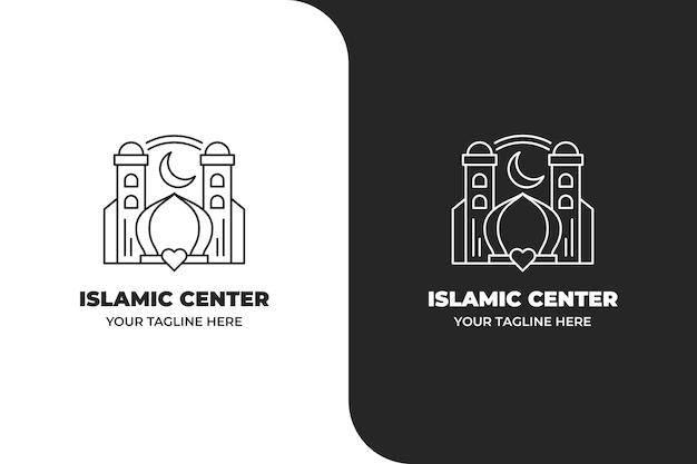 Исламский центр монолайн логотип