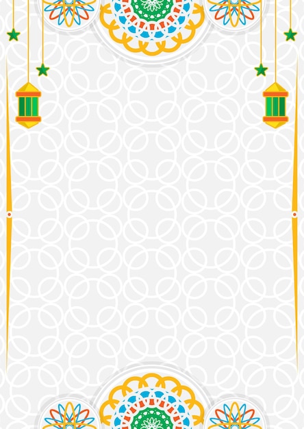 Vector islamic colorful poster social media template