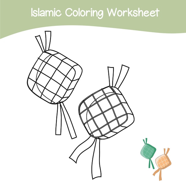 Исламская раскраска Лист исламской религии раскраска Раскраска для детей