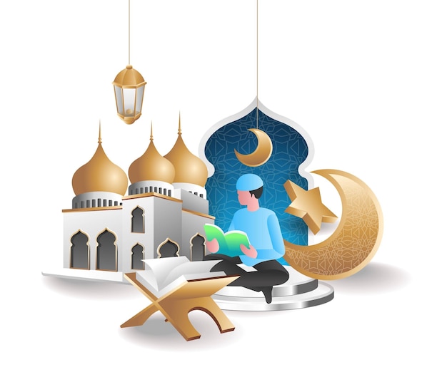 Concetto islamico illustrazione del ramadan kareem