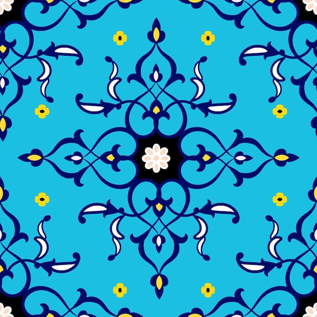 Vector islamic culture pattern patterns from samarkand city buildings persian art uzbekistan ornaments