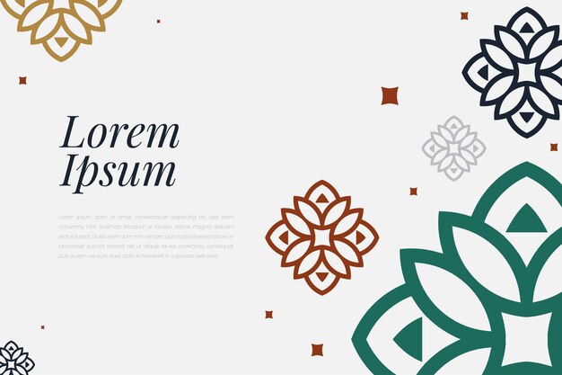 Vector islamic decorative background in arabic colorful simple geometric mosaic with colorful islamic