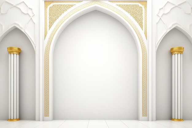 Islamic design mosque door for greeting background Ramadan Kareem