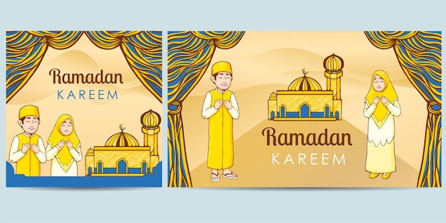 Islamic Design Template Suitable For Ramadan Kareem