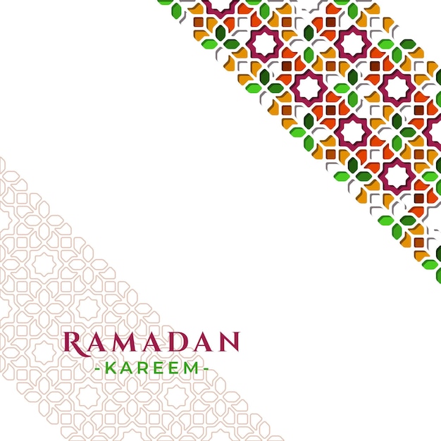 Islamic Diagonal Pattern Ramadan Greeting Design