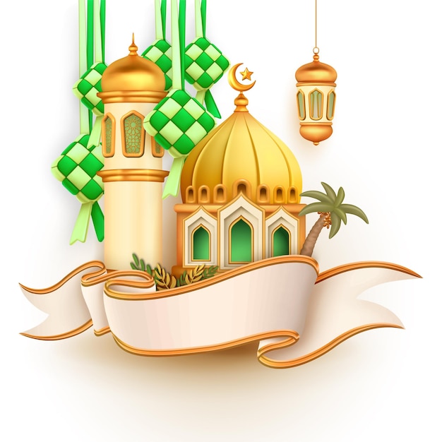 Vettore decorazione islamica di esposizione ramadan e celebrazione di eid al fitr sfondo