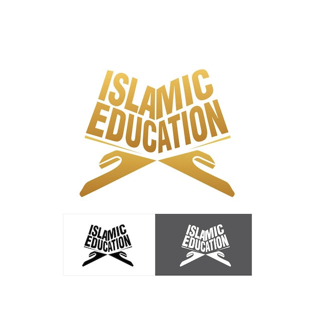 イスラム教育ロゴベクトルイラストイスラムロゴの概念