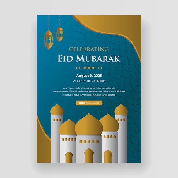 Islamic eid celebration poster