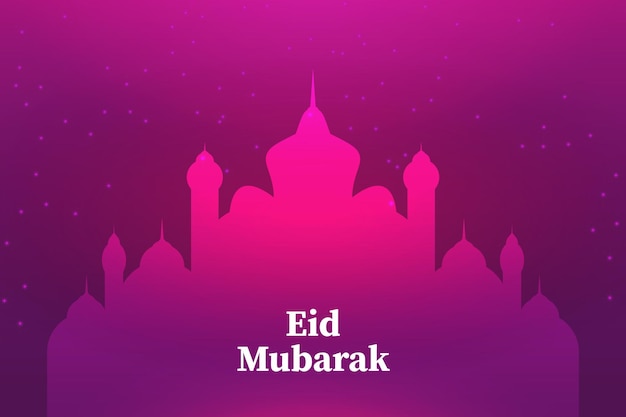 Islamic eid mubarak background design