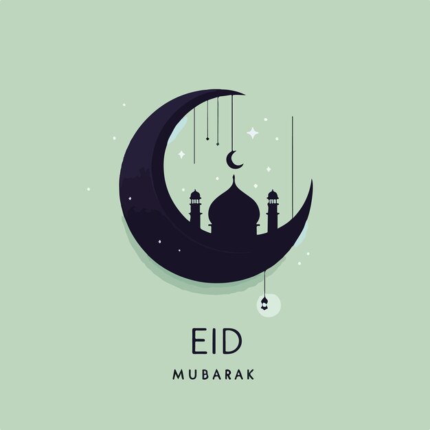 Eid mubarak islamico sfondo vettoriale illustrazione poster banner card concetto