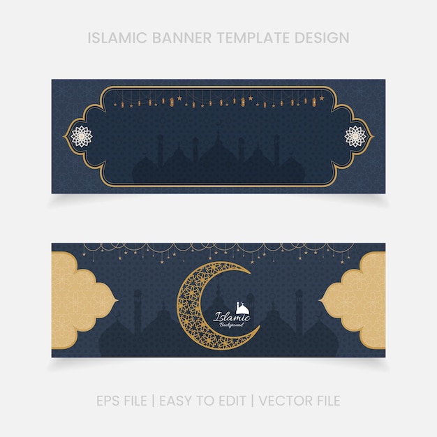 Islamic event banner background template design