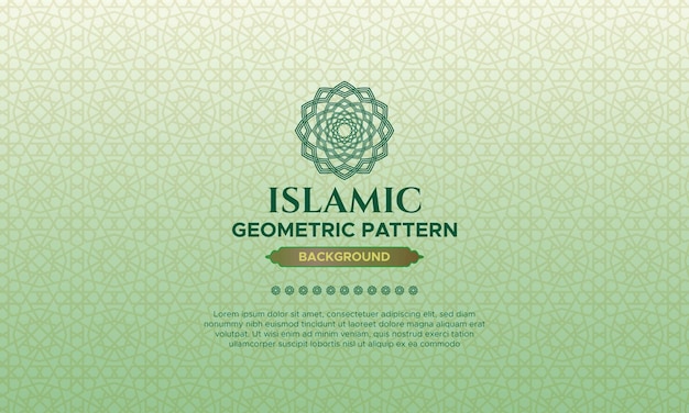 Islamic geometric background with Arabic pattern for muslim holidays celebration