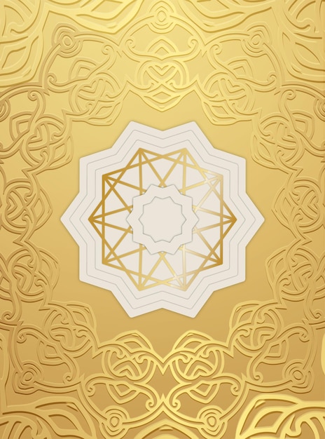 Vector islamic gold background concept design