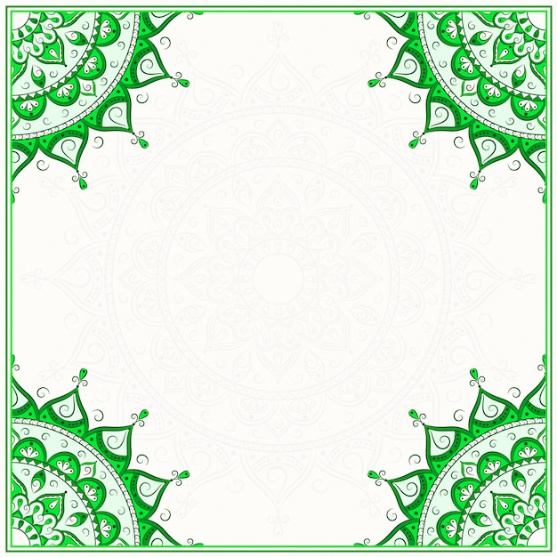 Mandala verde islamico