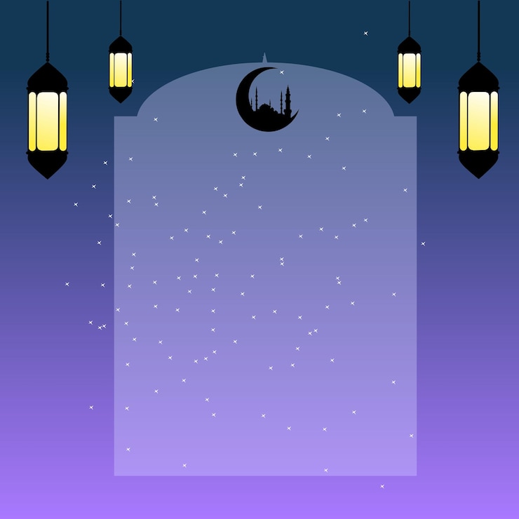 Vector 이슬람 인사카드 디자인