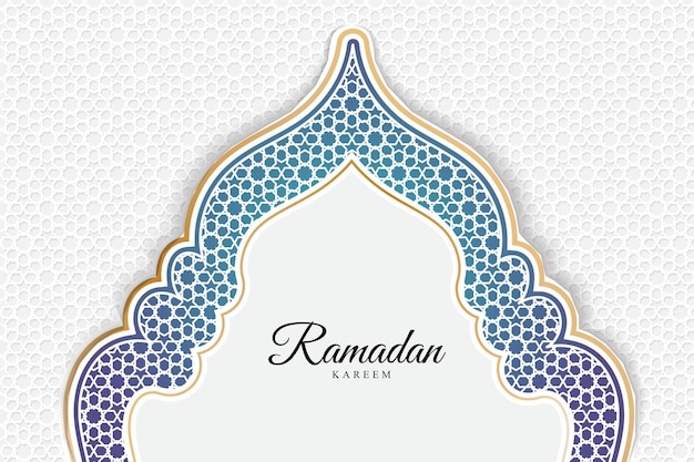 Vettore saluti islamici ramadan kareem card design sfondo con lanterne