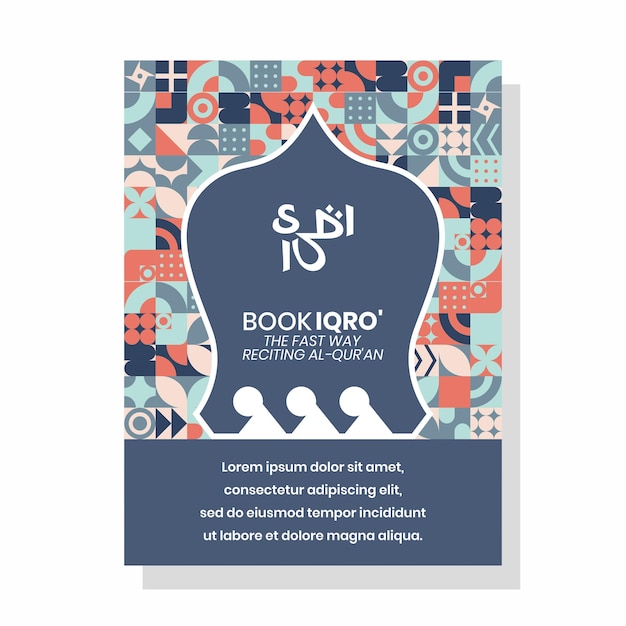 Vector islamic iqro book cover