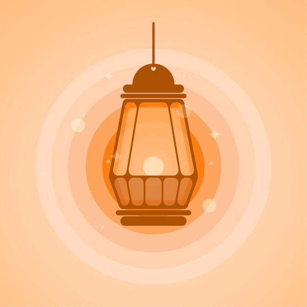 islamic lampion flat illustration