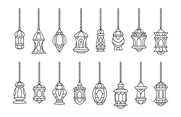 Islamic lantern outline