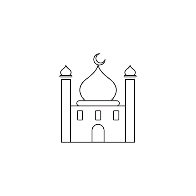 Vettore del logo del disegno del latern islamico