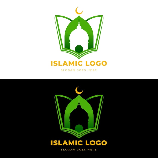 Vettore concetto di logo islamico in due colori