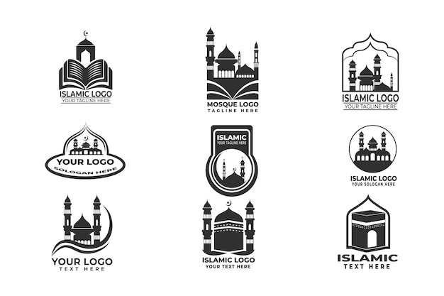 Vector islamic logo design bundle