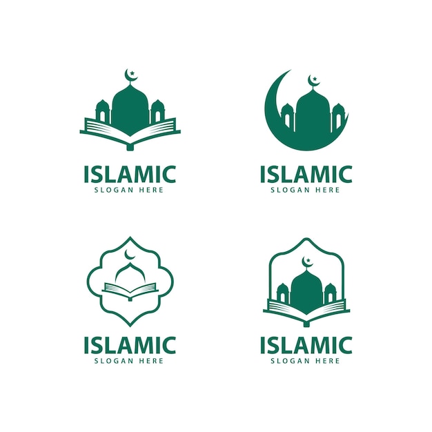 Illustrazione islamica dell'icona del modello di vettore di progettazione di logo