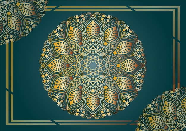 イスラムの贅沢な曼荼羅グラデーションカラー新しい無料ベクターEps
