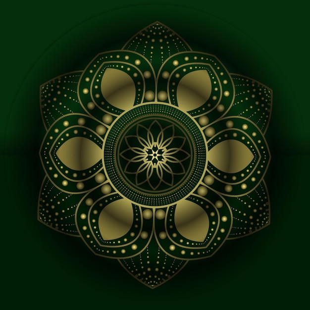 Исламская роскошная декоративная мандала дизайн фона