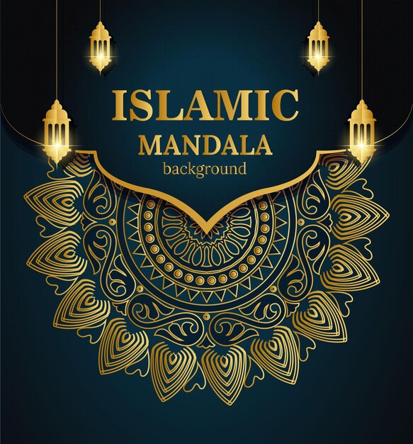 Vector islamic mandala background design