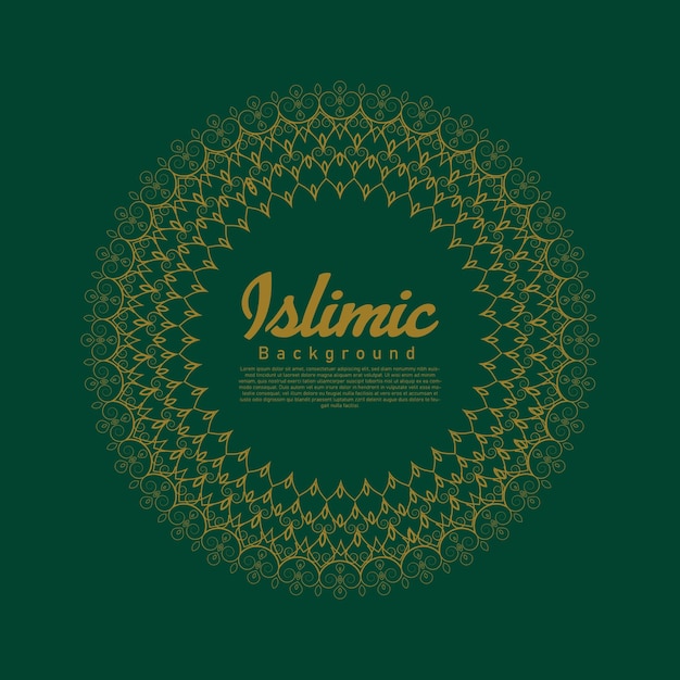 Islamic mandala background vector graphics design